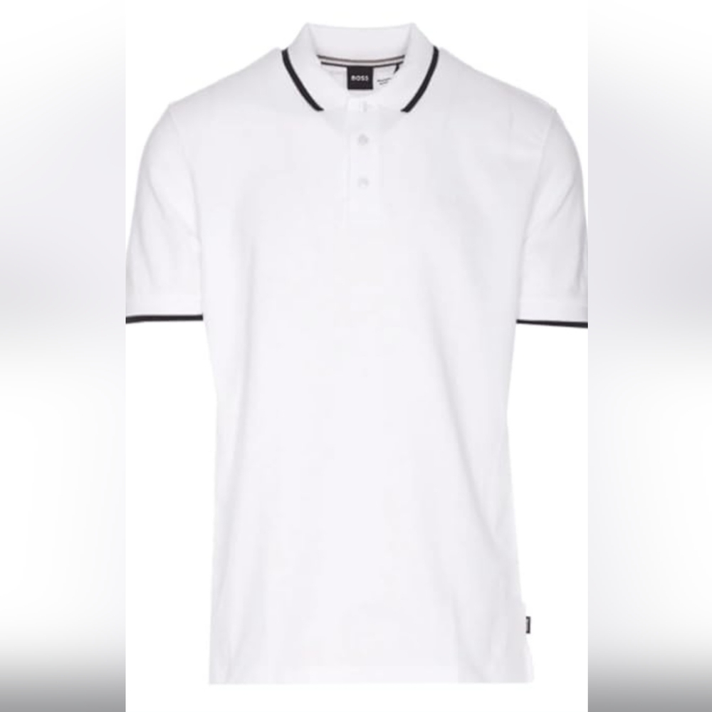 Hugo Boss mercerised white men's shirt